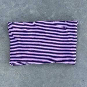 topshop y2k striped pink navy blue tube top strapless 2000s fashion blouse